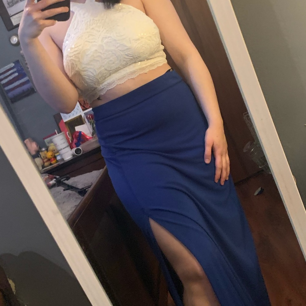 2 piece prom dress